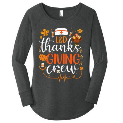 L&D Thanksgiving Nurse Crew Labor and Delivery Nurse Turkey Women's Perfect Tri Tunic Long Sleeve Shirt