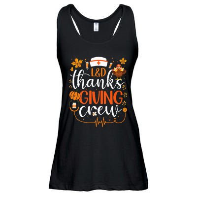 L&D Thanksgiving Nurse Crew Labor and Delivery Nurse Turkey Ladies Essential Flowy Tank