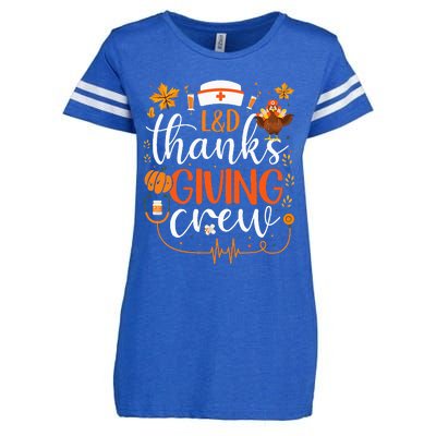 L&D Thanksgiving Nurse Crew Labor and Delivery Nurse Turkey Enza Ladies Jersey Football T-Shirt