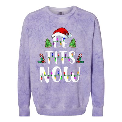 Le Tits Now Christmas Let It Snow Ugly Sweater Funny Party Colorblast Crewneck Sweatshirt