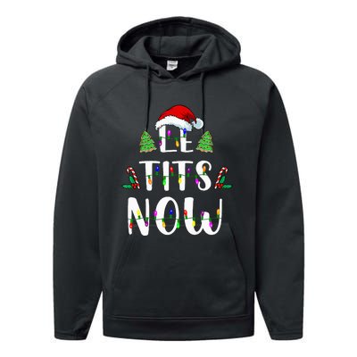 Le Tits Now Christmas Let It Snow Ugly Sweater Funny Party Performance Fleece Hoodie