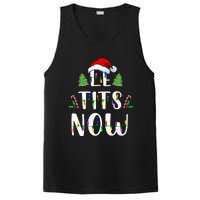 Le Tits Now Christmas Let It Snow Ugly Sweater Funny Party PosiCharge Competitor Tank