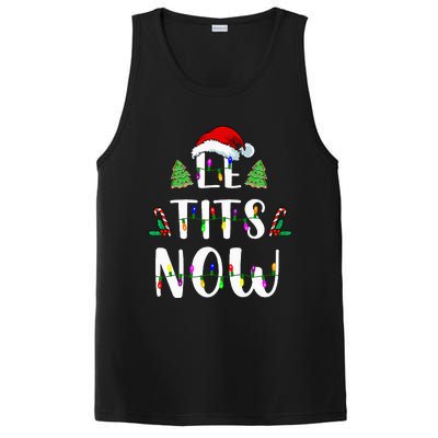 Le Tits Now Christmas Let It Snow Ugly Sweater Funny Party PosiCharge Competitor Tank