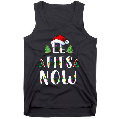 Le Tits Now Christmas Let It Snow Ugly Sweater Funny Party Tank Top