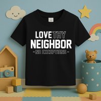 Love Thy Neighbor No Exceptions Toddler T-Shirt