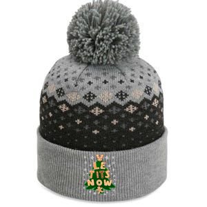 Le Tits Now Gift Let It Snow Gift Irony Christmas Gift The Baniff Cuffed Pom Beanie