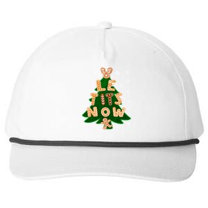 Le Tits Now Gift Let It Snow Gift Irony Christmas Gift Snapback Five-Panel Rope Hat