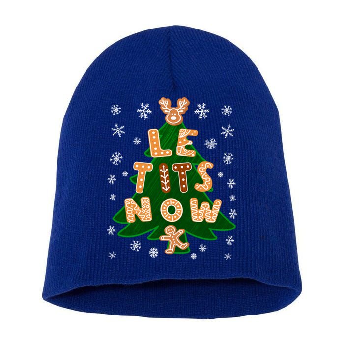 Le Tits Now Gift Let It Snow Gift Irony Christmas Gift Short Acrylic Beanie