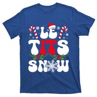 Le Tits Now Funny Christmas Let It Snow Xmas Hat Snowflake Cute Gift T-Shirt