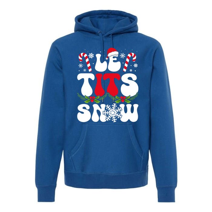 Le Tits Now Funny Christmas Let It Snow Xmas Hat Snowflake Cute Gift Premium Hoodie