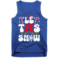 Le Tits Now Funny Christmas Let It Snow Xmas Hat Snowflake Cute Gift Tank Top