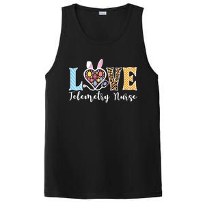 Love Telemetry Nurse Bunny Easter Egg Stethoscope Leopard Gift PosiCharge Competitor Tank