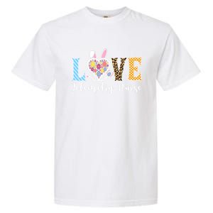 Love Telemetry Nurse Bunny Easter Egg Stethoscope Leopard Gift Garment-Dyed Heavyweight T-Shirt