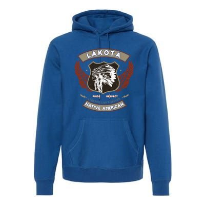 Lakota Tribe Native American Indian Pride Respect Retro Gift Premium Hoodie