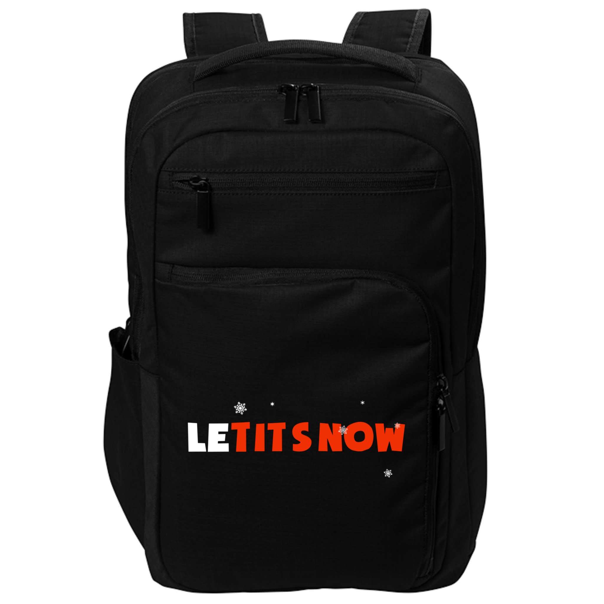 Le Tits Now Christmas Let It Snow Party Notty Santa Great Gift Impact Tech Backpack