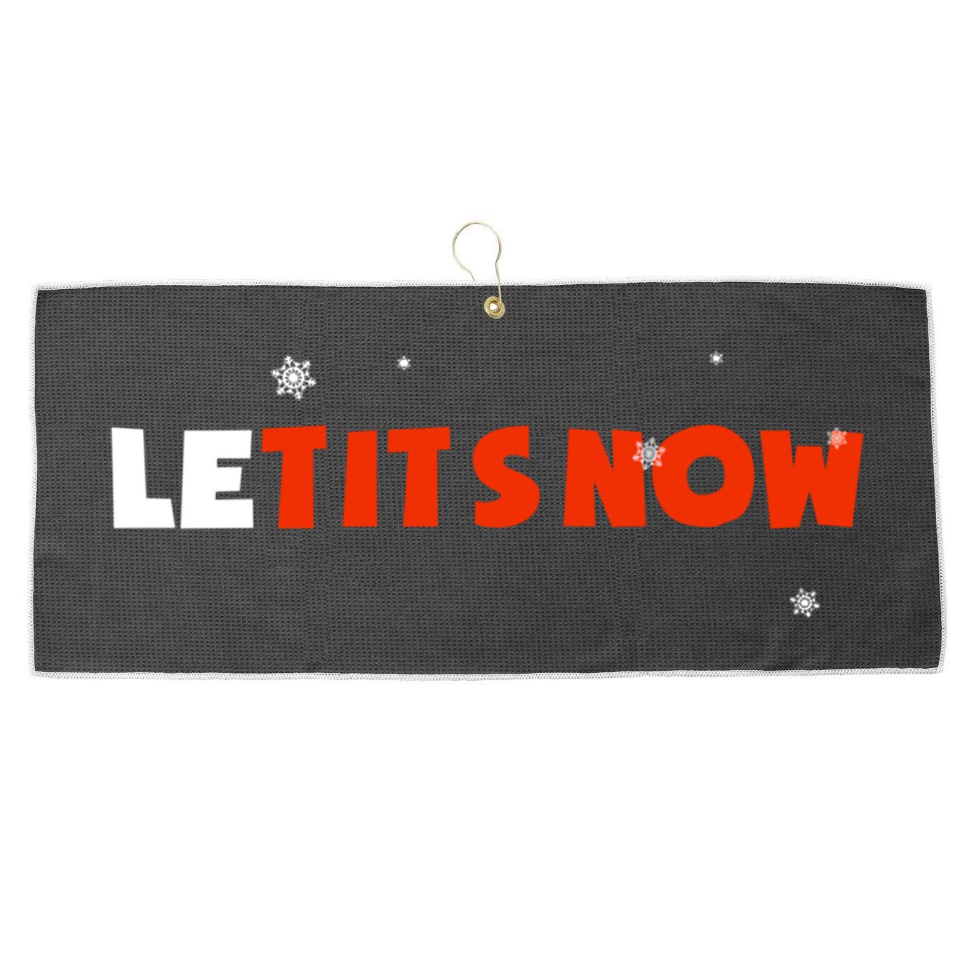 Le Tits Now Christmas Let It Snow Party Notty Santa Great Gift Large Microfiber Waffle Golf Towel