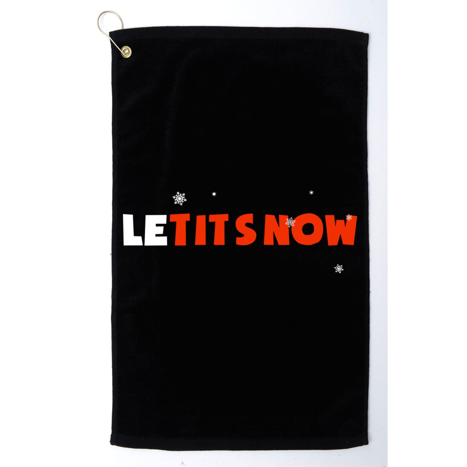 Le Tits Now Christmas Let It Snow Party Notty Santa Great Gift Golf Towel