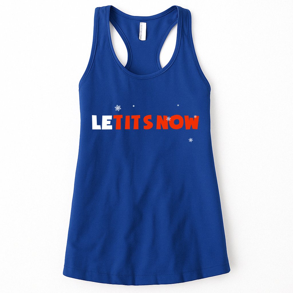 Le Tits Now Christmas Let It Snow Party Notty Santa Great Gift Womens Tank Top