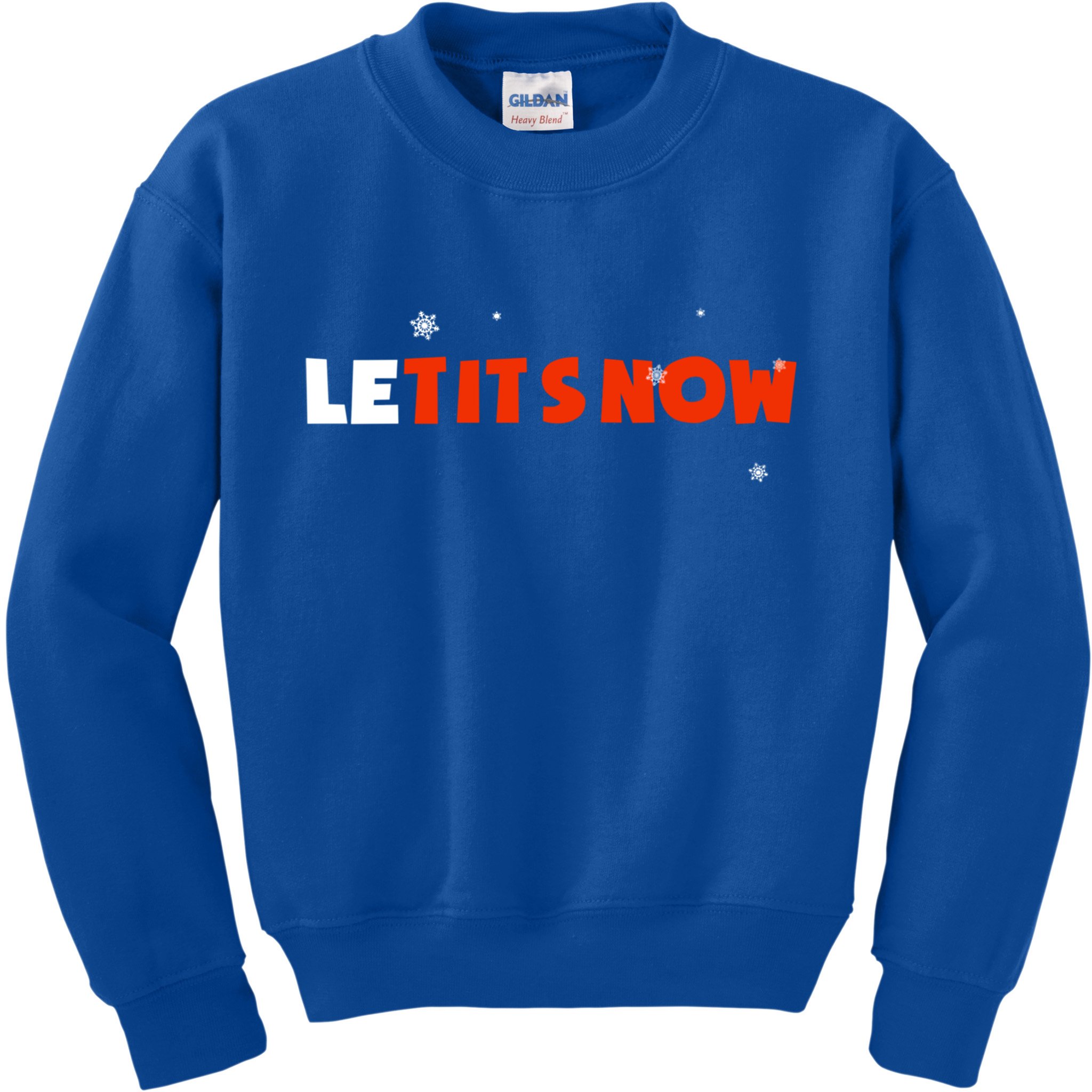 Le Tits Now Christmas Let It Snow Party Notty Santa Great Gift Kids Sweatshirt