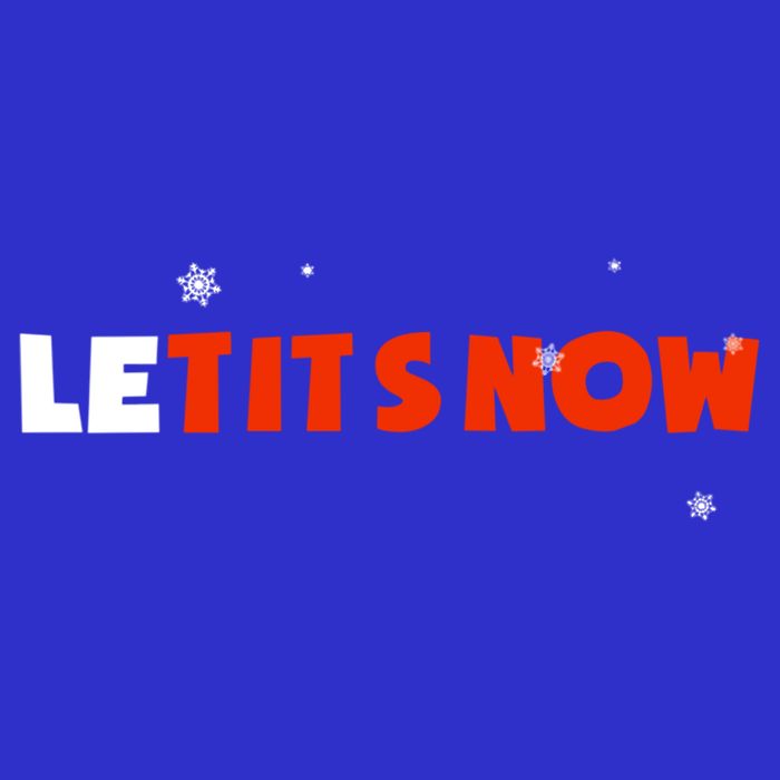 Le Tits Now Christmas Let It Snow Party Notty Santa Great Gift Zip Tote Bag