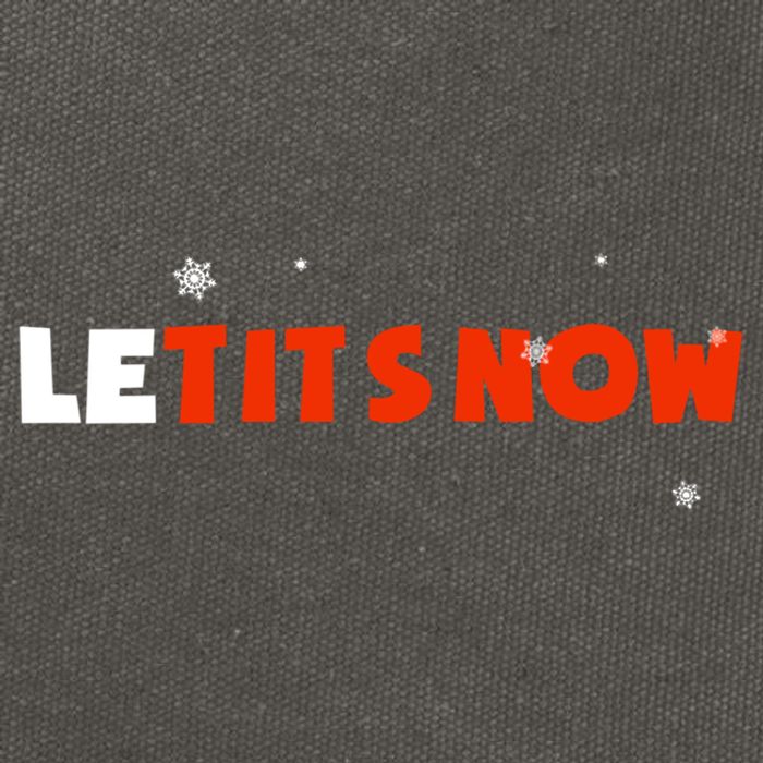 Le Tits Now Christmas Let It Snow Party Notty Santa Great Gift Cotton Canvas Backpack