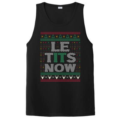 Le Tits Now Christmas Let It Snow Ugly Sweater Funny Party Funny Gift PosiCharge Competitor Tank