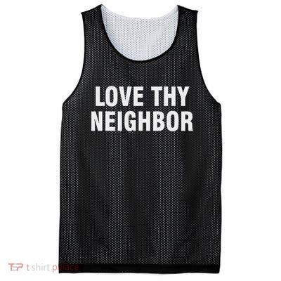 Love Thy Neighbor Mesh Reversible Basketball Jersey Tank