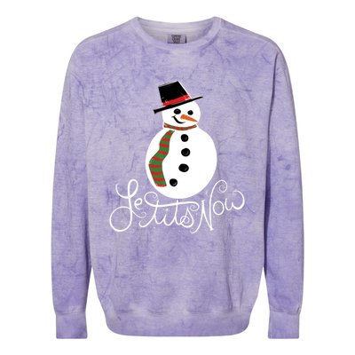 Le Tits Now Let It Snow Gift Colorblast Crewneck Sweatshirt