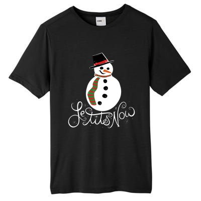 Le Tits Now Let It Snow Gift Tall Fusion ChromaSoft Performance T-Shirt