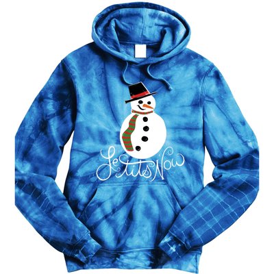 Le Tits Now Let It Snow Gift Tie Dye Hoodie