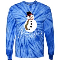 Le Tits Now Let It Snow Gift Tie-Dye Long Sleeve Shirt