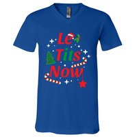 Le Tits Now Funny Christmas Snow Gift V-Neck T-Shirt