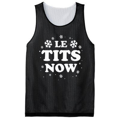 LE TITS NOW Let It Snow Funny Christmas Winter Xmas Wordplay Mesh Reversible Basketball Jersey Tank