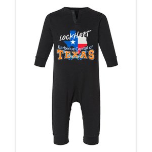 Lockhart Texas Nicknamed The Barbecue Capital Of Texas Gift Infant Fleece One Piece