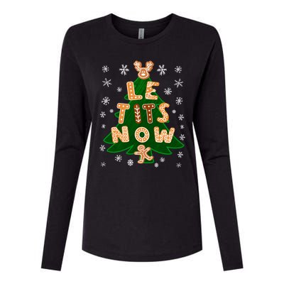 Le Tits Now Gift Let It Snow Gift Irony Christmas Gift Womens Cotton Relaxed Long Sleeve T-Shirt