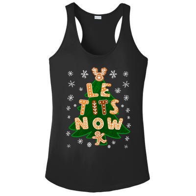 Le Tits Now Gift Let It Snow Gift Irony Christmas Gift Ladies PosiCharge Competitor Racerback Tank