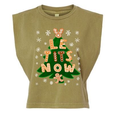 Le Tits Now Gift Let It Snow Gift Irony Christmas Gift Garment-Dyed Women's Muscle Tee