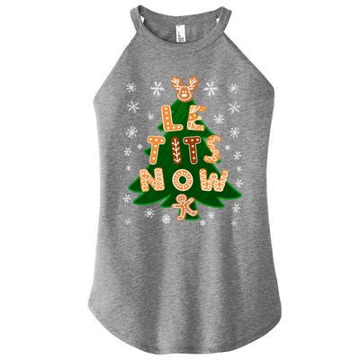 Le Tits Now Gift Let It Snow Gift Irony Christmas Gift Women’s Perfect Tri Rocker Tank