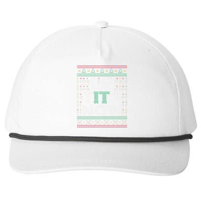 Le Tits Now Christmas Let It Snow Ugly Sweater Funny Party Snapback Five-Panel Rope Hat