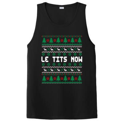 Le Tits Now Ugly Christmas Sweater Let It Snow Gift PosiCharge Competitor Tank