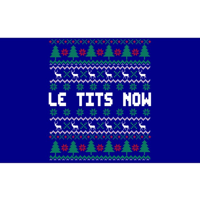 Le Tits Now Ugly Christmas Sweater Let It Snow Gift Bumper Sticker