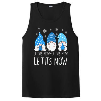 Le Tits Now Christmas Let It Snow Ugly Sweater Funny Party PosiCharge Competitor Tank