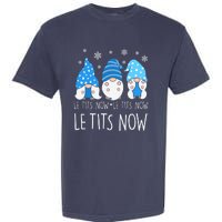 Le Tits Now Christmas Let It Snow Ugly Sweater Funny Party Garment-Dyed Heavyweight T-Shirt