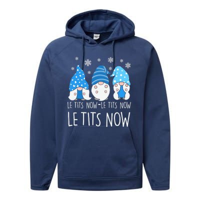 Le Tits Now Christmas Let It Snow Ugly Sweater Funny Party Performance Fleece Hoodie