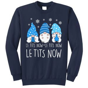 Le Tits Now Christmas Let It Snow Ugly Sweater Funny Party Sweatshirt