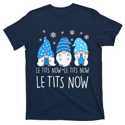 Le Tits Now Christmas Let It Snow Ugly Sweater Funny Party T-Shirt