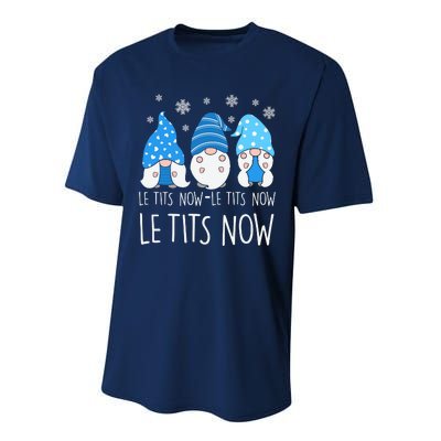 Le Tits Now Christmas Let It Snow Ugly Sweater Funny Party Performance Sprint T-Shirt