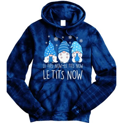 Le Tits Now Christmas Let It Snow Ugly Sweater Funny Party Tie Dye Hoodie