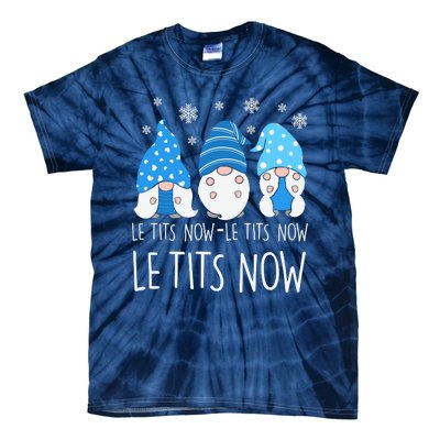 Le Tits Now Christmas Let It Snow Ugly Sweater Funny Party Tie-Dye T-Shirt