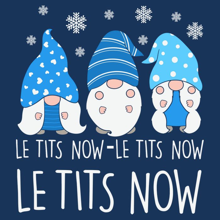 Le Tits Now Christmas Let It Snow Ugly Sweater Funny Party Kids T-Shirt